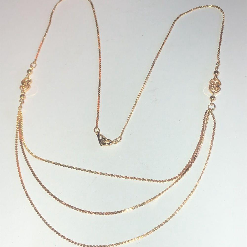 Artistry Brand Gold Tone Dainty Multi Strand Boho Necklace
